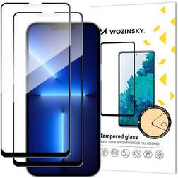 Wozinsky [2 PACK] Full Glue Härdat glas iPhone 13 Pro iPhone 13 Svart